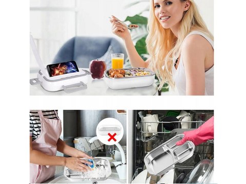 Elektryczny lunchbox pojemnik podgrzewany do auta ciężarówki pracy obiadowy Elektryczny lunchbox pojemnik podgrzewany do auta ciężarówki pracy obiadowy