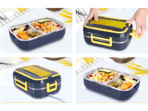 Elektryczny lunchbox pojemnik podgrzewany do auta ciężarówki pracy obiadowy Elektryczny lunchbox pojemnik podgrzewany do auta ciężarówki pracy obiadowy