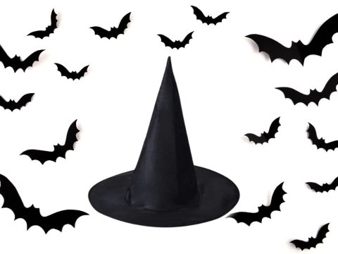 Kapelusz czarownicy halloween wiedźmy strój czarownicy czarny Kapelusz czarownicy halloween wiedźmy strój czarownicy czarny