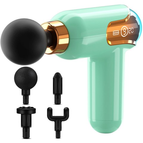 Mini pistolet do masażu mocny masażer massage gun przenośny + 4 końcówki Mini pistolet do masażu mocny masażer massage gun przenośny + 4 końcówki