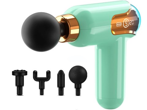 Mini pistolet do masażu mocny masażer massage gun przenośny + 4 końcówki Mini pistolet do masażu mocny masażer massage gun przenośny + 4 końcówki