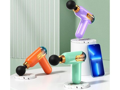 Mini pistolet do masażu mocny masażer massage gun przenośny + 4 końcówki Mini pistolet do masażu mocny masażer massage gun przenośny + 4 końcówki
