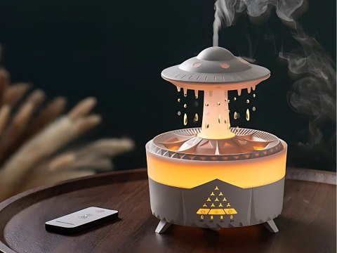 Nawilżacz powietrza dyfuzor zapachowy lampa led w kształcie ufo z pilotem Nawilżacz powietrza dyfuzor zapachowy lampa led w kształcie ufo z pilotem