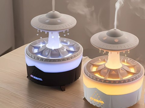Nawilżacz powietrza dyfuzor zapachowy lampa led w kształcie ufo z pilotem Nawilżacz powietrza dyfuzor zapachowy lampa led w kształcie ufo z pilotem