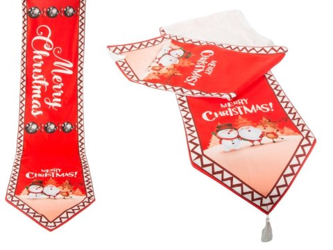 Bieżnik na stół świąteczny bałwanek wigilijny na boże narodzenie 205x35cm Bieżnik na stół świąteczny bałwanek wigilijny na boże narodzenie 205x35cm