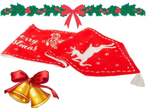 Bieżnik na stół świąteczny renifer wigilijny na boże narodzenie 205x35cm Bieżnik na stół świąteczny renifer wigilijny na boże narodzenie 205x35cm