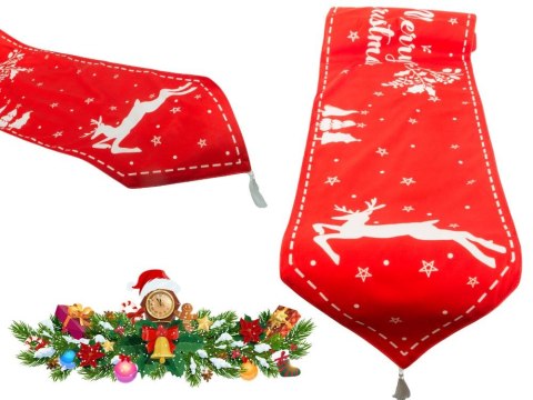 Bieżnik na stół świąteczny renifer wigilijny na boże narodzenie 205x35cm Bieżnik na stół świąteczny renifer wigilijny na boże narodzenie 205x35cm