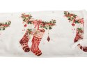 Bieżnik na stół świąteczny skarpety wigilijny na boże narodzenie 205x35cm