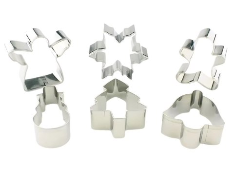 Forma do pieczenia 6 sztuk foremek świąteczne do pierników zestaw stalowe Forma do pieczenia 6 sztuk foremek świąteczne do pierników zestaw stalowe