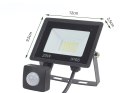 Halogen naświetlacz reflektor led 20w 6000k z czujnik ruchu zmierzchu ip66