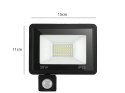 Halogen naświetlacz reflektor led 30w 6000k z czujnik ruchu zmierzchu ip66