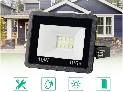 Naświetlacz halogen reflektor led 10w 6000k zewnętrzny wodoodporny ip66 Naświetlacz halogen reflektor led 10w 6000k zewnętrzny wodoodporny ip66