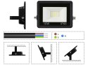Naświetlacz halogen reflektor led 10w 6000k zewnętrzny wodoodporny ip66