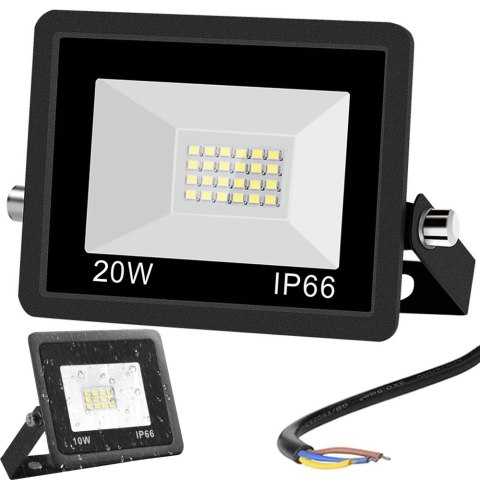 Naświetlacz halogen reflektor led 20w 6000k zewnętrzny wodoodporny ip66 Naświetlacz halogen reflektor led 20w 6000k zewnętrzny wodoodporny ip66