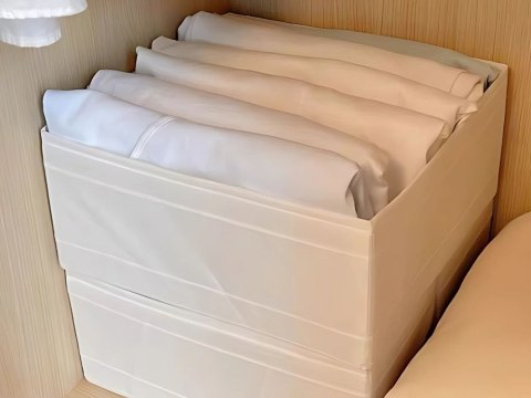 Organizer pojemnik tekstylny na bieliznę ubrania buty do szuflady biały Organizer pojemnik tekstylny na bieliznę ubrania buty do szuflady biały
