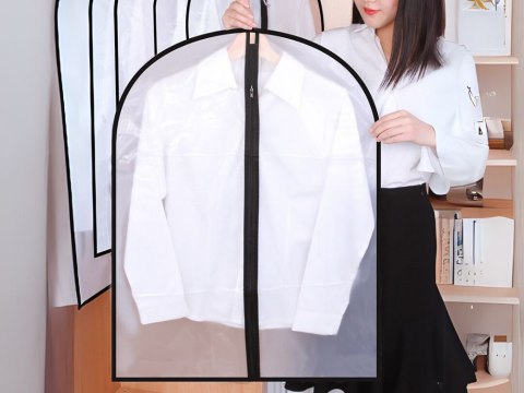 Pokrowiec na garnitur ubrania odzież płaszcz sukienkę duży 60x100cm suwak Pokrowiec na garnitur ubrania odzież płaszcz sukienkę duży 60x100cm suwak