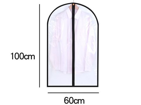 Pokrowiec na garnitur ubrania odzież płaszcz sukienkę duży 60x100cm suwak Pokrowiec na garnitur ubrania odzież płaszcz sukienkę duży 60x100cm suwak