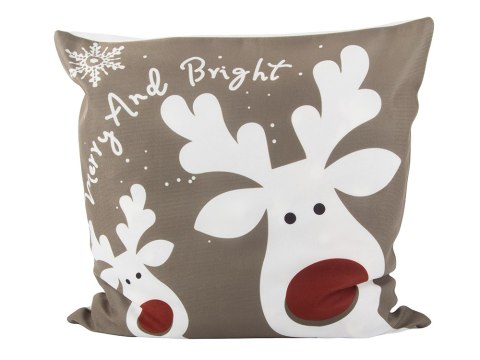 Poszewka świąteczna na poduszkę 45x45 na boże narodzenie renifer rudolf Poszewka świąteczna na poduszkę 45x45 na boże narodzenie renifer rudolf