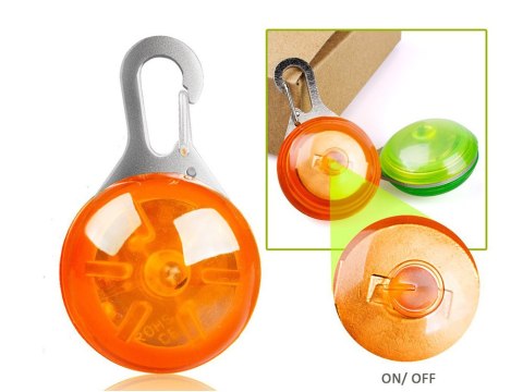 Świecąca lampka led na obrożę zawieszka dla psa kota światełko do obroży Świecąca lampka led na obrożę zawieszka dla psa kota światełko do obroży