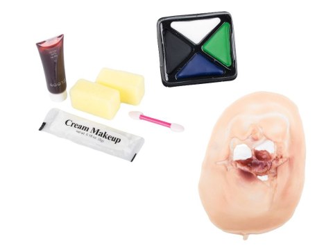 Sztuczna rana makijaż na halloween do malowania blizny rany makeup skóra Sztuczna rana makijaż na halloween do malowania blizny rany makeup skóra