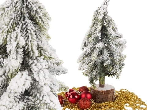 Choinka sztuczna śnieg mała ozdobna na biurko na pieńku gęsta ośnieżona Choinka sztuczna śnieg mała ozdobna na biurko na pieńku gęsta ośnieżona