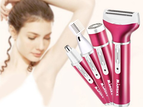 Depilator golarka damska do ciała nóg trymer 4w1 wymienne końcówki usb Depilator golarka damska do ciała nóg trymer 4w1 wymienne końcówki usb
