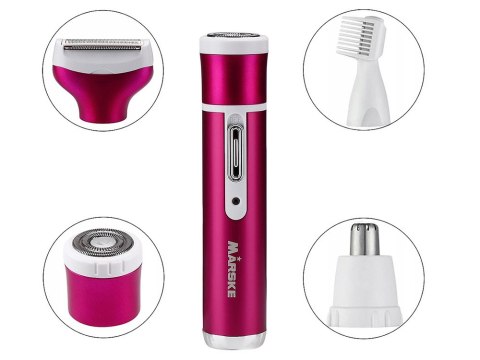 Depilator golarka damska do ciała nóg trymer 4w1 wymienne końcówki usb Depilator golarka damska do ciała nóg trymer 4w1 wymienne końcówki usb