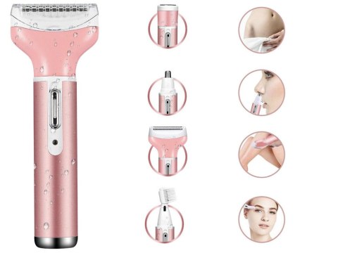 Depilator golarka damska do ciała nóg trymer 4w1 wymienne końcówki usb Depilator golarka damska do ciała nóg trymer 4w1 wymienne końcówki usb