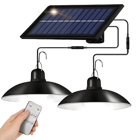 Lampa solarna led wisząca ogrodowa zewnętrzna z pilotem czujnik zmierzchu Lampa solarna led wisząca ogrodowa zewnętrzna z pilotem czujnik zmierzchu
