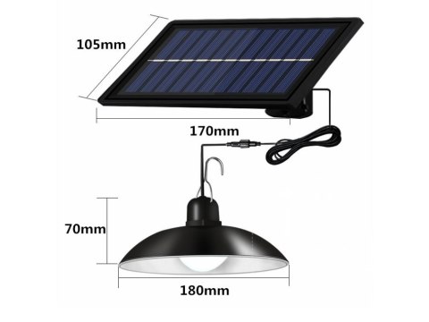 Lampa solarna led wisząca ogrodowa zewnętrzna z pilotem czujnik zmierzchu Lampa solarna led wisząca ogrodowa zewnętrzna z pilotem czujnik zmierzchu