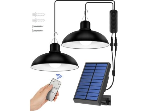Lampa solarna led wisząca ogrodowa zewnętrzna z pilotem czujnik zmierzchu Lampa solarna led wisząca ogrodowa zewnętrzna z pilotem czujnik zmierzchu