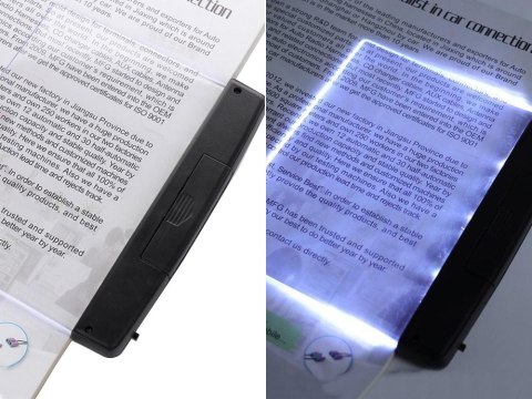 Lampka do czytania książek w nocy podświetlacz panel strona led przenośna Lampka do czytania książek w nocy podświetlacz panel strona led przenośna