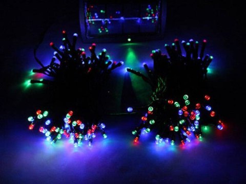 Lampki choinkowe wewnętrzne multikolor 300 led oświetlenie 8 programów Lampki choinkowe wewnętrzne multikolor 300 led oświetlenie 8 programów