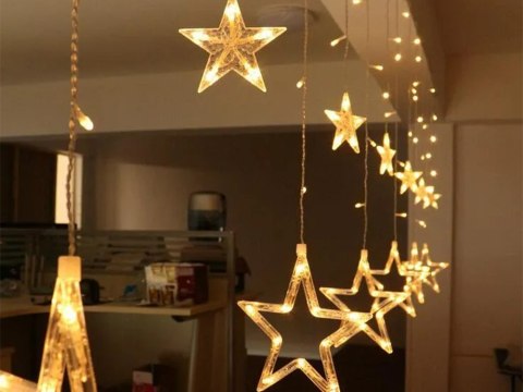 Lampki girlanda gwiazdki kurtyna świetlna 138 led barwa ciepła zewnętrzna Lampki girlanda gwiazdki kurtyna świetlna 138 led barwa ciepła zewnętrzna