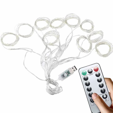 Lampki girlanda kurtyna świetlna świąteczna 300 led wewnętrzna ciepła usb Lampki girlanda kurtyna świetlna świąteczna 300 led wewnętrzna ciepła usb