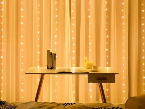 Lampki girlanda kurtyna świetlna świąteczna 300 led wewnętrzna ciepła usb Lampki girlanda kurtyna świetlna świąteczna 300 led wewnętrzna ciepła usb