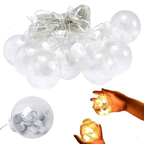 Lampki kurtyna girlanda świąteczna ozdoba bombka 138 led ciepła barwa ip44 Lampki kurtyna girlanda świąteczna ozdoba bombka 138 led ciepła barwa ip44