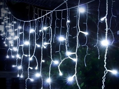 Lampki kurtyna świetlna girlanda świąteczna ozdoba 300 led zimna ip44 Lampki kurtyna świetlna girlanda świąteczna ozdoba 300 led zimna ip44