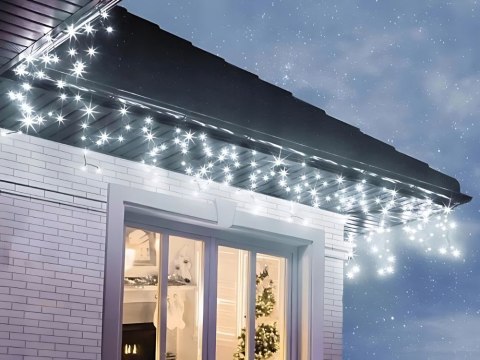 Lampki kurtyna świetlna girlanda świąteczna ozdoba 300 led zimna ip44 Lampki kurtyna świetlna girlanda świąteczna ozdoba 300 led zimna ip44