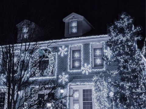 Lampki kurtyna świetlna girlanda świąteczna ozdoba 500 led zimna ip44 Lampki kurtyna świetlna girlanda świąteczna ozdoba 500 led zimna ip44