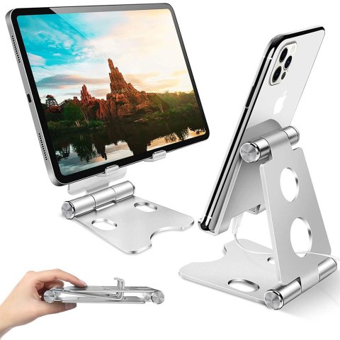 Podstawka pod na telefon tablet uchwyt stojak metalowy antypoślizgowy Podstawka pod na telefon tablet uchwyt stojak metalowy antypoślizgowy