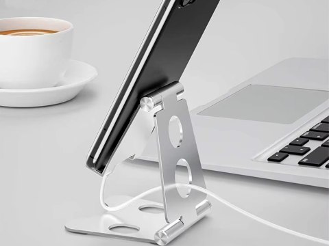 Podstawka pod na telefon tablet uchwyt stojak metalowy antypoślizgowy Podstawka pod na telefon tablet uchwyt stojak metalowy antypoślizgowy
