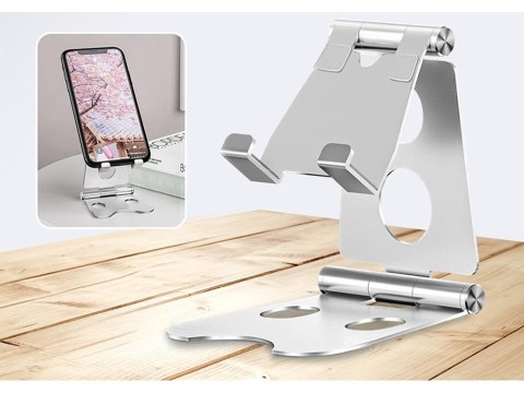 Podstawka pod na telefon tablet uchwyt stojak metalowy antypoślizgowy Podstawka pod na telefon tablet uchwyt stojak metalowy antypoślizgowy