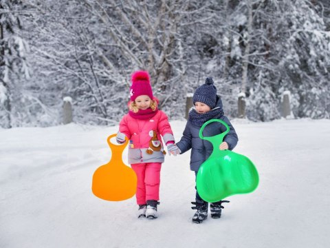 Sanki plastikowe jabłuszko ślizgacz do zjeżdżania ślizg na śnieg duże Sanki plastikowe jabłuszko ślizgacz do zjeżdżania ślizg na śnieg duże