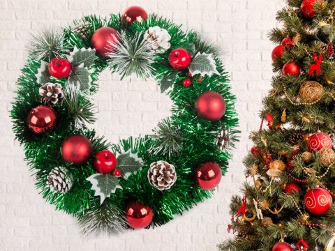 Stroik świąteczny wianek dekoracyjny ozdoba na drzwi ścianę boże narodzenie Stroik świąteczny wianek dekoracyjny ozdoba na drzwi ścianę boże narodzenie