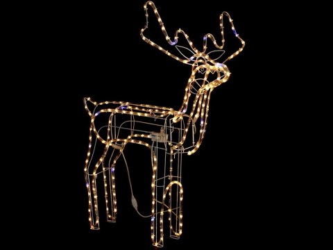 Świecący renifer 216 led świąteczna ozdoba duży ogrodowy z ruchomą głową Świecący renifer 216 led świąteczna ozdoba duży ogrodowy z ruchomą głową