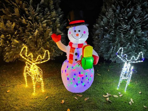Świecący renifer 216 led świąteczna ozdoba duży ogrodowy z ruchomą głową Świecący renifer 216 led świąteczna ozdoba duży ogrodowy z ruchomą głową