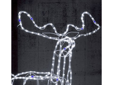 Świecący renifer 216 led świąteczna ozdoba z ruchomą głową duży ogrodowy Świecący renifer 216 led świąteczna ozdoba z ruchomą głową duży ogrodowy