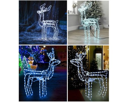 Świecący renifer 216 led świąteczna ozdoba z ruchomą głową duży ogrodowy Świecący renifer 216 led świąteczna ozdoba z ruchomą głową duży ogrodowy