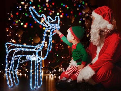 Świecący renifer 216 led świąteczna ozdoba z ruchomą głową duży ogrodowy Świecący renifer 216 led świąteczna ozdoba z ruchomą głową duży ogrodowy